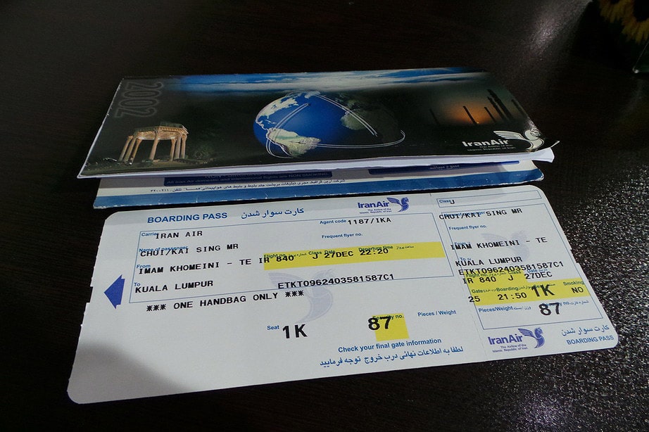  flight ticket to iran